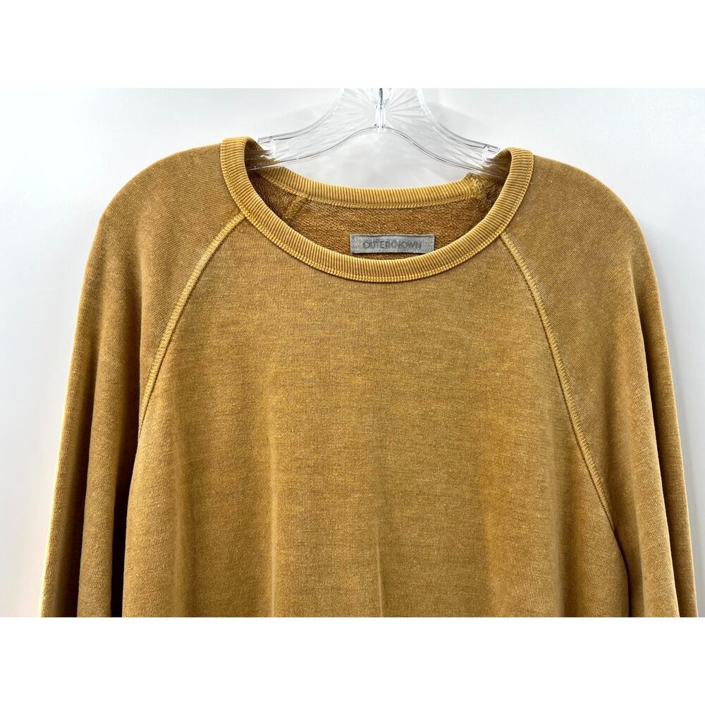 Outerknown Women's Yellow Solid Cotton Long Sleev… - image 2